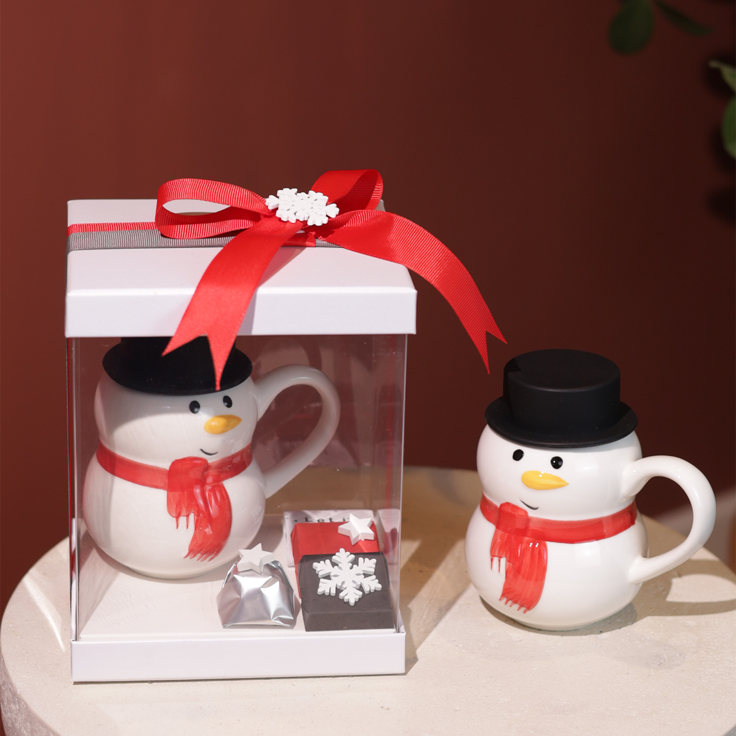 Snow man mug