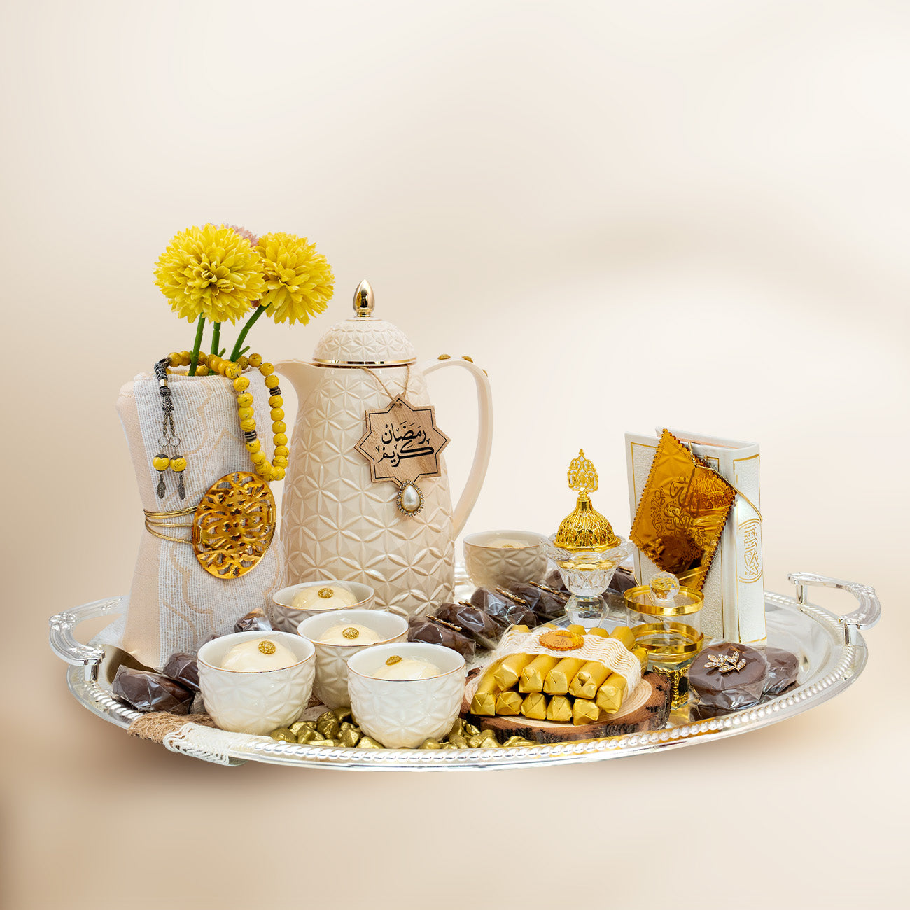 LUXURY RAMADAN GOLD COFFEE SERVICE & BOWL COLLECTION