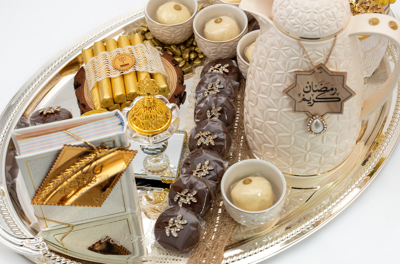 LUXURY RAMADAN GOLD COFFEE SERVICE & BOWL COLLECTION